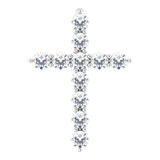 14K White 1/4 CTW Lab-Grown Diamond Cross Pendant