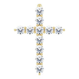 14K Yellow Gold 1/4 CTW Natural Diamond Cross Pendant