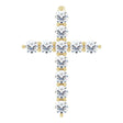 14K Yellow Gold 1/4 CTW Lab-Grown Diamond Cross Pendant