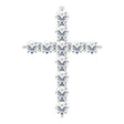 14K White Gold 1/4 CTW Lab-Grown Diamond Cross Pendant