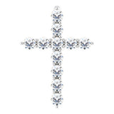 14K White Gold 1/4 CTW Lab-Grown Diamond Cross Pendant