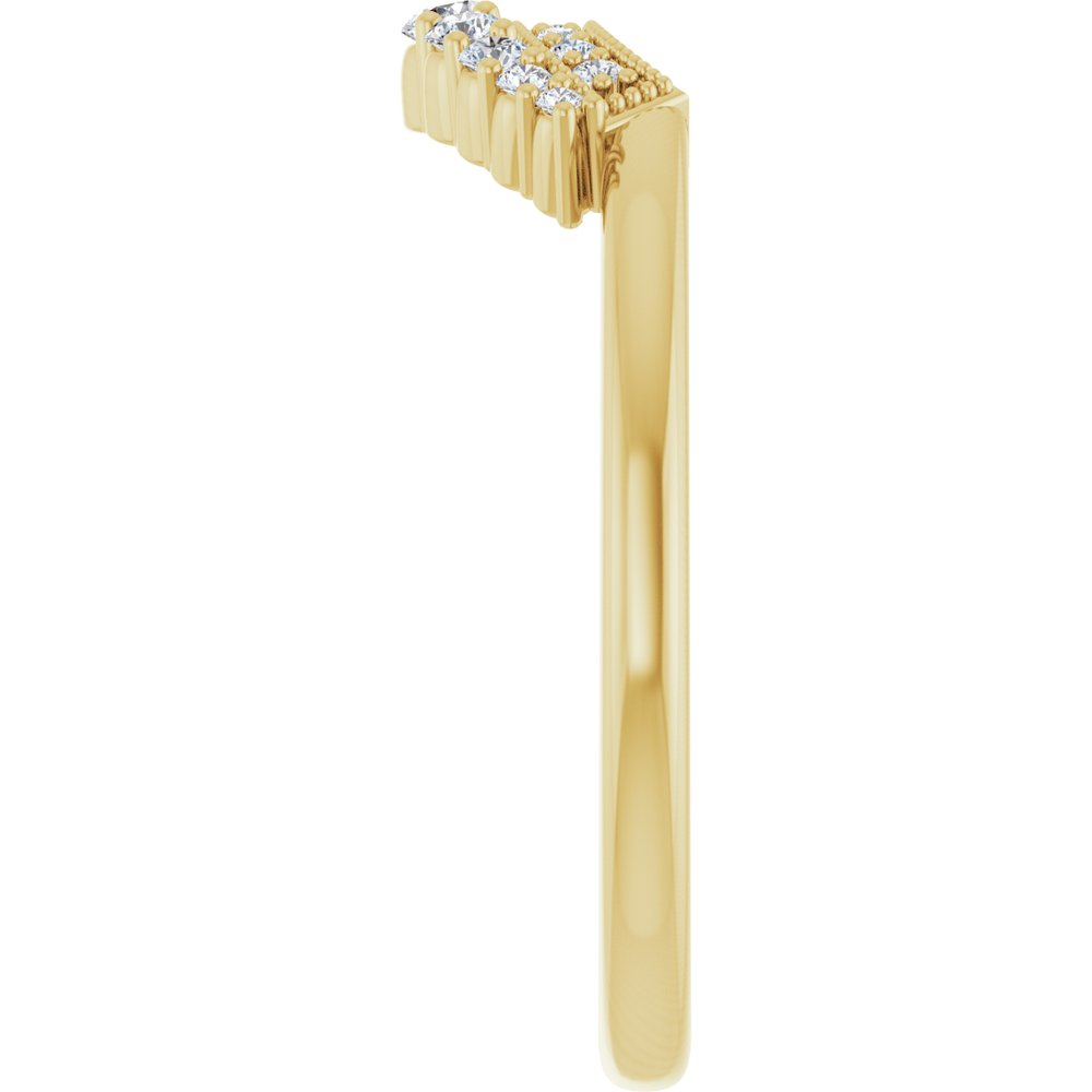 14K Yellow 1/6 CTW Natural Diamond Contour Band