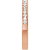 14K Rose Gold 3/8 CTW Natural Diamond Anniversary Band