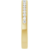 14K Yellow 3/8 CTW Natural Diamond Anniversary Band