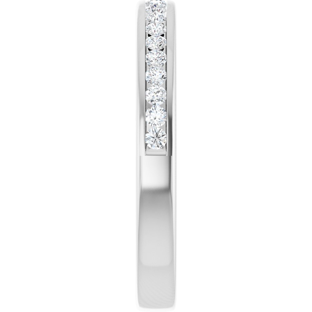 14K White 3/8 CTW Natural Diamond Anniversary Band