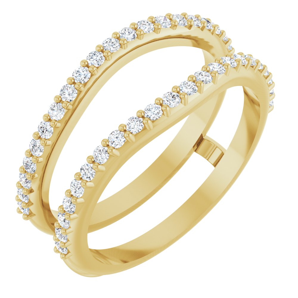 14K Yellow 1/4 CTW Natural Diamond Ring Guard