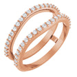 14K Rose Gold 1/4 CTW Natural Diamond Ring Guard