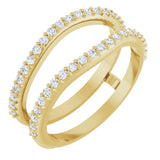 14K Yellow Gold 1/4 CTW Natural Diamond Ring Guard