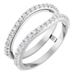 14K White 1/3 CTW Natural Diamond Accented Ring Guard