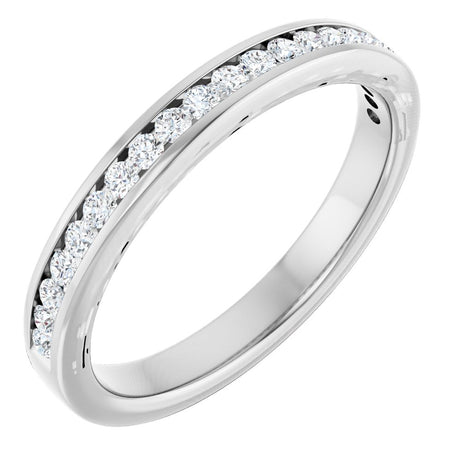 14K White 3/4 CTW Lab-Grown Diamond Anniversary Band