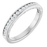 14K White 3/8 CTW Natural Diamond Anniversary Band