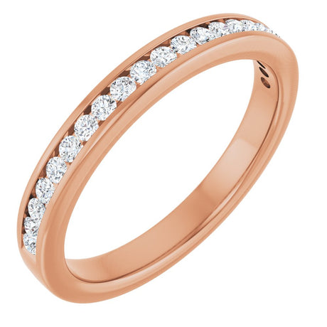 14K Rose 1/4 CTW Natural Diamond Anniversary Band  