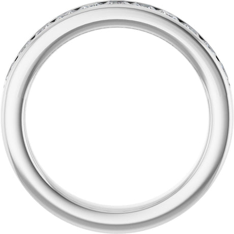 14K White Gold 1 CTW Lab-Grown Diamond Anniversary Band