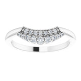 14K White 1/6 CTW Natural Diamond Contour Band