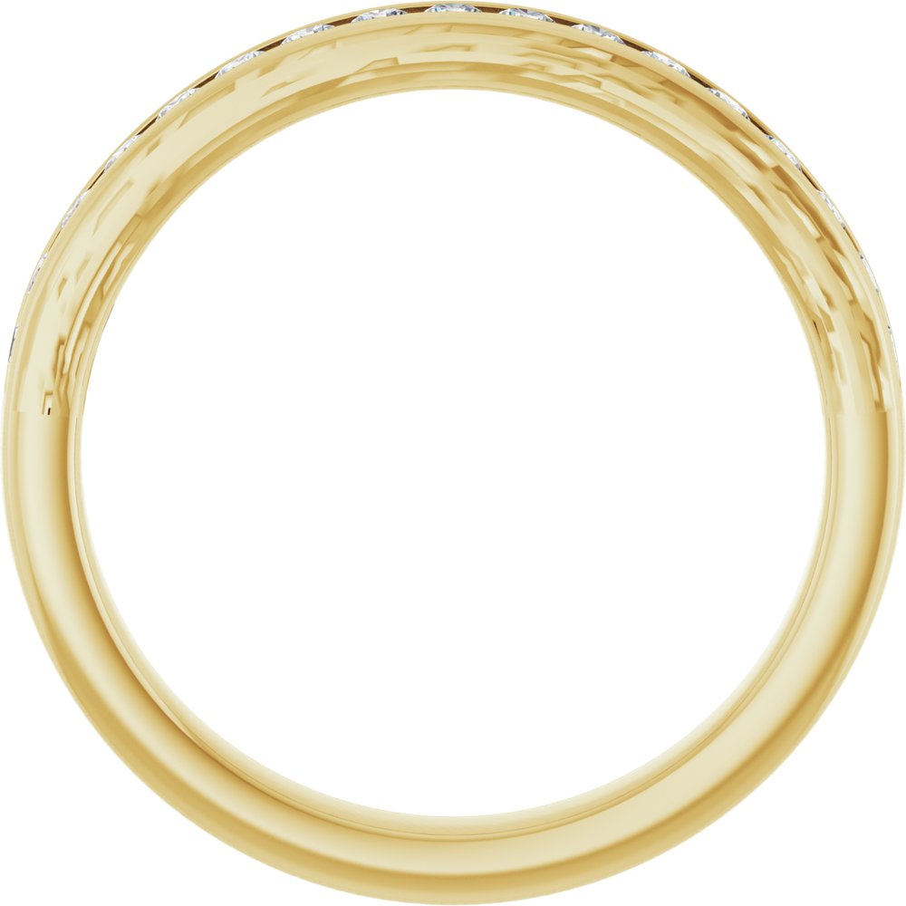 14K Yellow 1/4 CTW Lab-Grown Diamond Anniversary Band