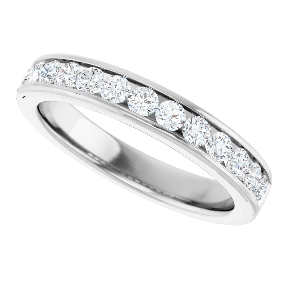 Platinum 5/8 CTW Lab-Grown Diamond Anniversary Band