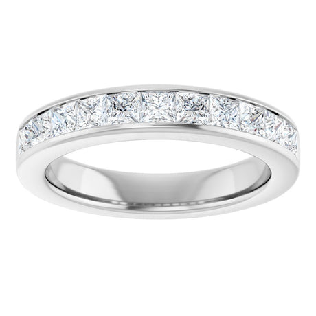 14K White 1 CTW Natural Diamond Anniversary Band