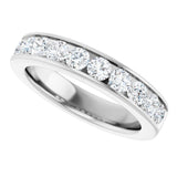 14K White Gold 1 CTW Lab-Grown Diamond Anniversary Band