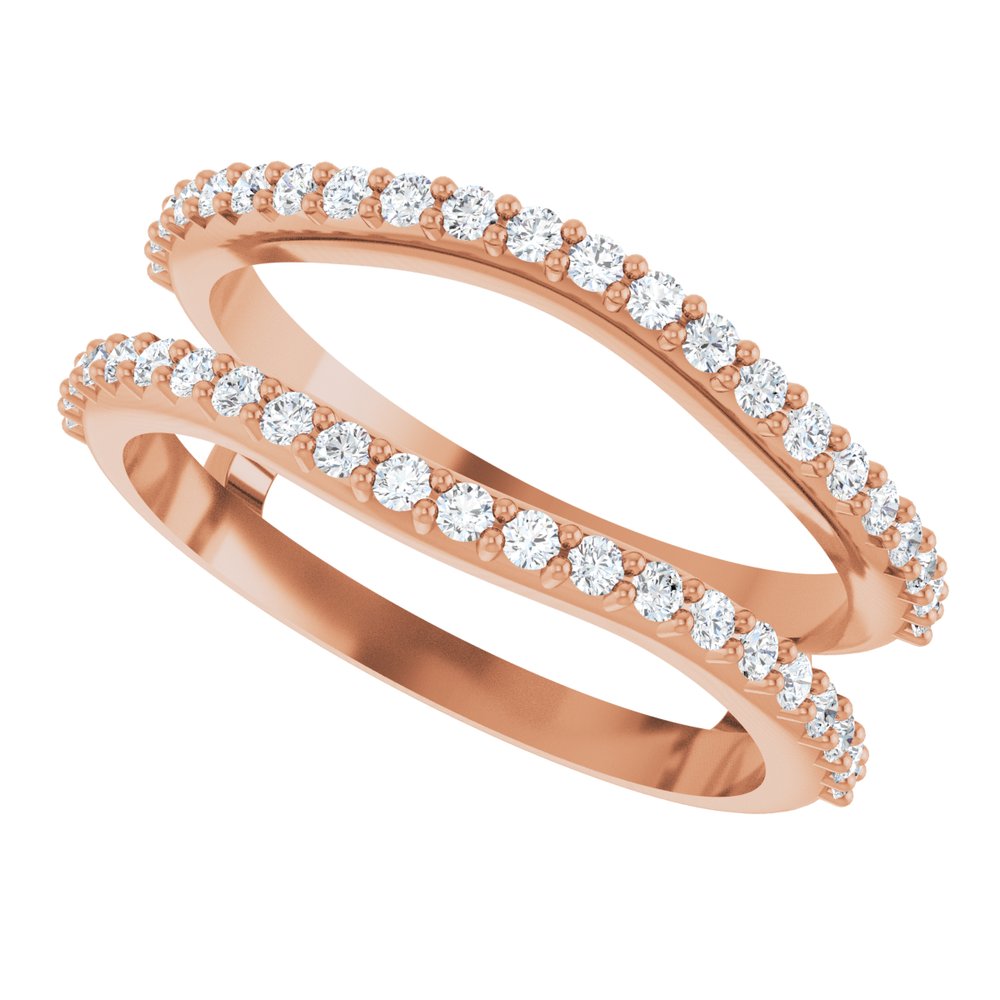 14K Rose Gold 1/4 CTW Natural Diamond Ring Guard