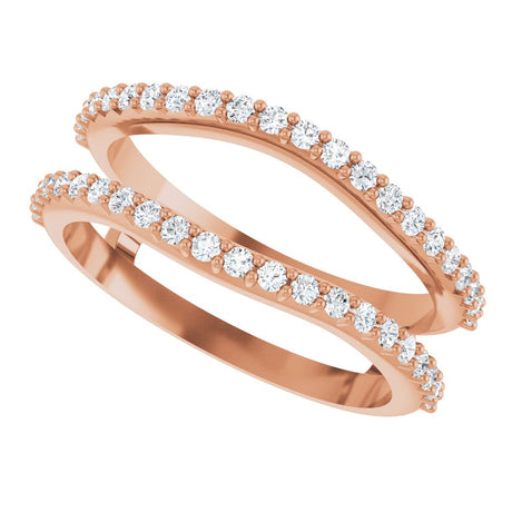 14K Rose Gold 1/4 CTW Natural Diamond Ring Guard