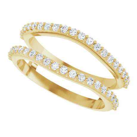 14K Yellow Gold 1/4 CTW Natural Diamond Ring Guard