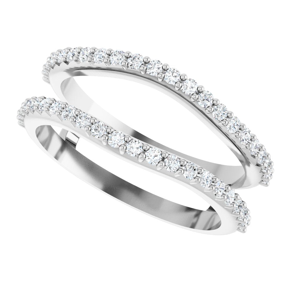 14K White 1/3 CTW Lab-Grown Diamond  Ring Guard