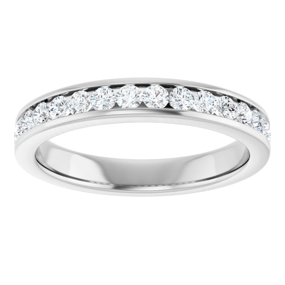 14K White 1/2 CTW Lab-Grown Diamond Anniversary Band