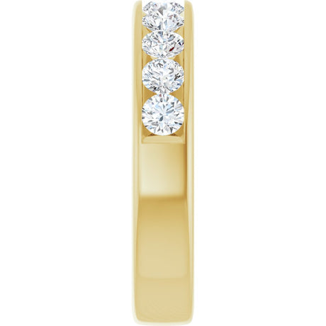 14K Yellow Gold 1 CTW Lab-Grown Diamond Anniversary Band