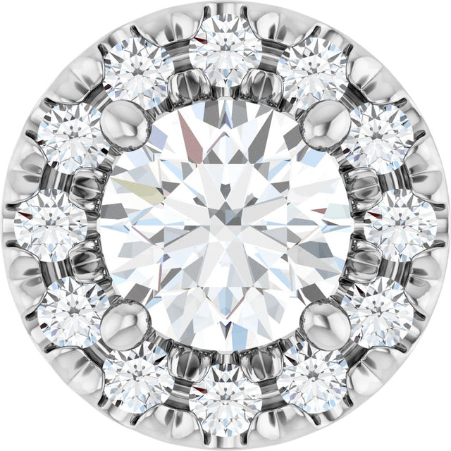 14K White Gold 1/3 CTW Lab Grown Diamond Pendant