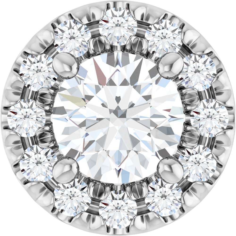 14K White Gold 1/3 CTW Lab Grown Diamond Pendant