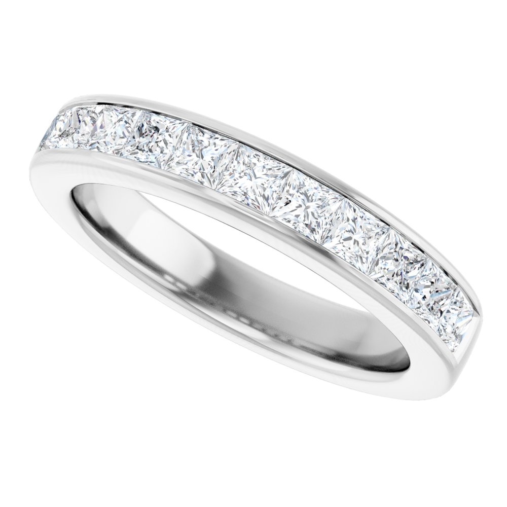 14K White 1 CTW Diamond Anniversary Band