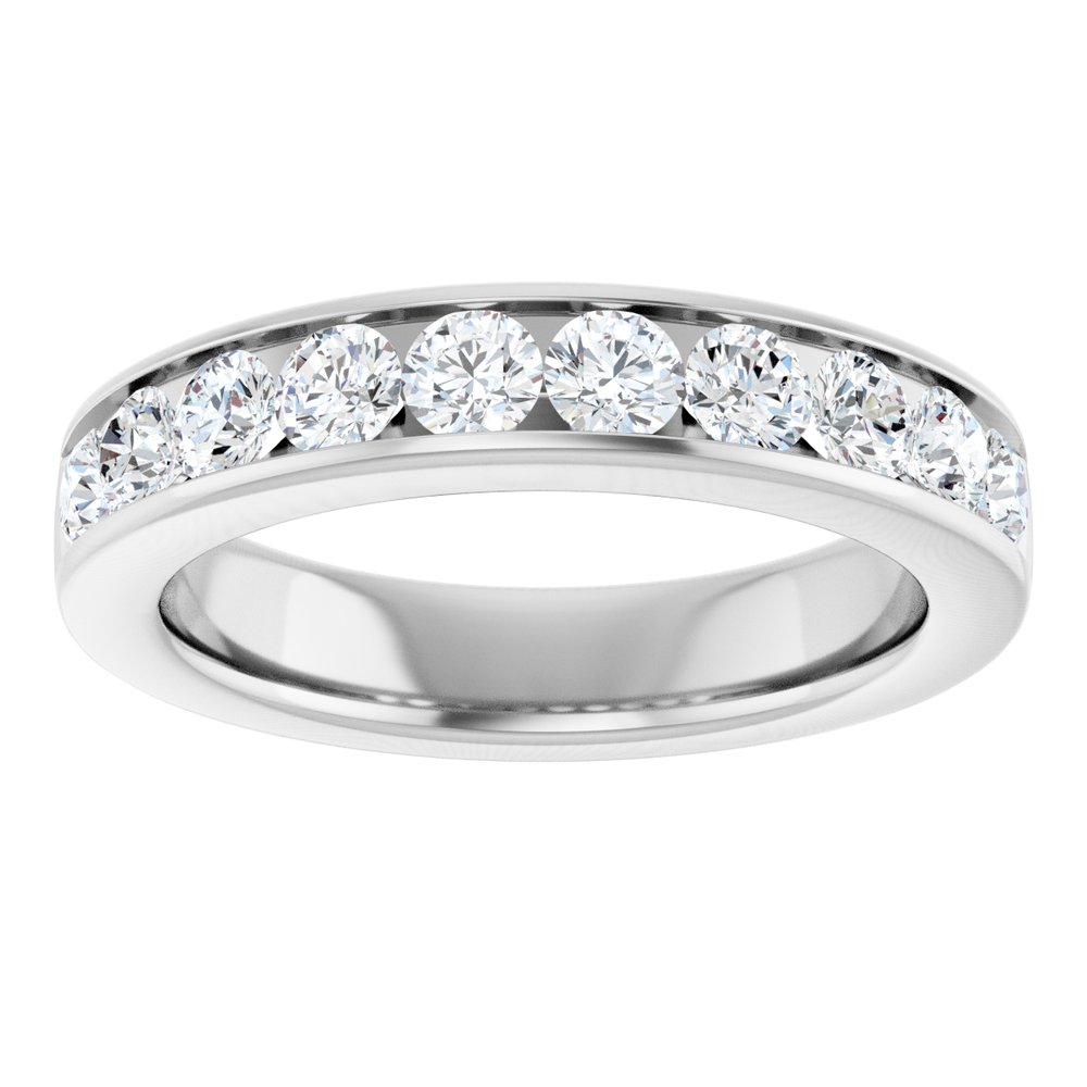 14K White Gold 1 CTW Lab-Grown Diamond Anniversary Band