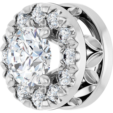 14K White Gold 1/3 CTW Lab Grown Diamond Pendant