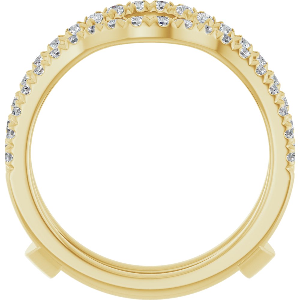 14K Yellow 1/2 CTW Lab-Grown Diamond French-Set Ring Guard