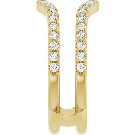 14K Yellow Gold 1/2 CTW Lab-Grown Diamond French-Set Ring Guard