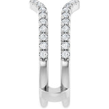14K White Gold 1/2 CTW Lab-Grown Diamond French-Set Ring Guard