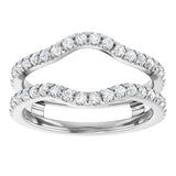 14K White 1/2 CTW Lab-Grown Diamond French-Set Ring Guard