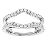 14K White Gold 1/2 CTW Lab-Grown Diamond French-Set Ring Guard
