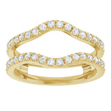 14K Yellow Gold 1/2 CTW Lab-Grown Diamond French-Set Ring Guard