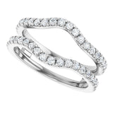 14K White Gold 1/2 CTW Lab-Grown Diamond French-Set Ring Guard