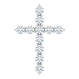 14K White Gold 3/8 CTW Lab-Grown Diamond Cross Pendant