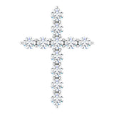 14K White Gold 3/8 CTW Lab-Grown Diamond Cross Pendant