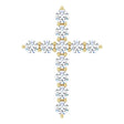 14K Yellow Gold 3/8 CTW Lab-Grown Diamond Cross Pendant