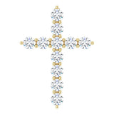 14K Yellow Gold 3/8 CTW Lab-Grown Diamond Cross Pendant
