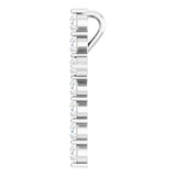 14K White Gold 3/8 CTW Lab-Grown Diamond Cross Pendant