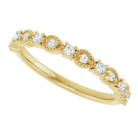 14K Yellow 1/5 CTW Natural Diamond Anniversary Band
