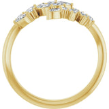 14K Yellow Gold 1/2 CTW Lab-Grown Diamond Bypass Ring