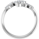 14K White Gold 1/2 CTW Lab-Grown Diamond Bypass Ring