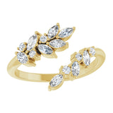 14K Yellow 1/2 CTW Lab-Grown Diamond Bypass Ring