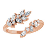 14K Rose Gold 1/2 CTW Natural Diamond Bypass Ring